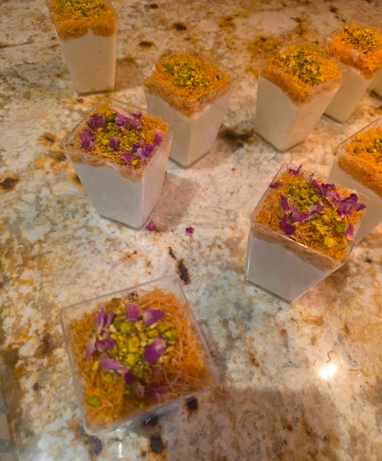 Layered pudding desserts