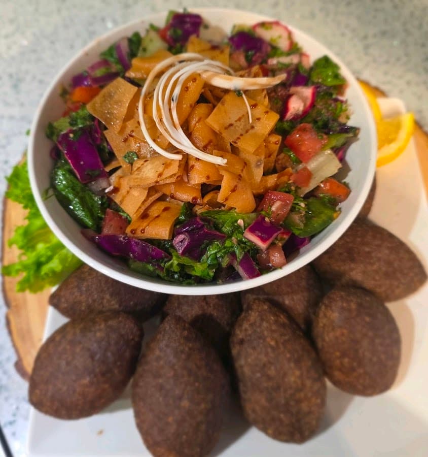 Kibbeh and fattoush